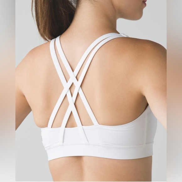 Lululemon Energy Bra White Size 4 – Medium Support, Excellent Condition - Picture 1 of 10